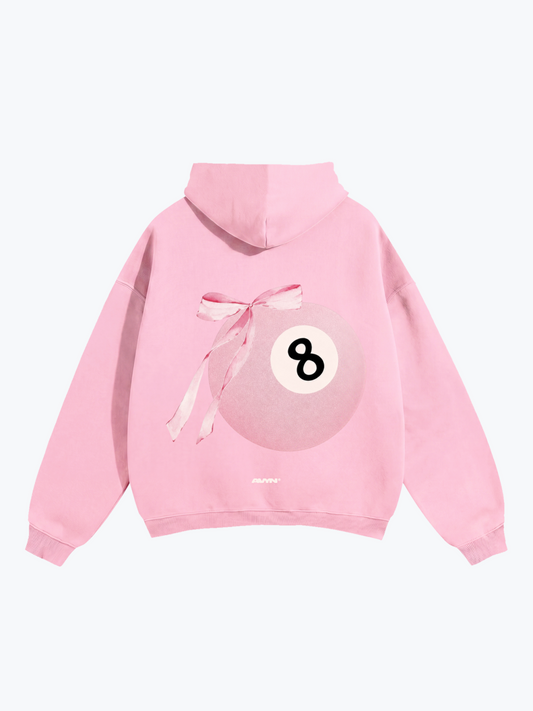 AVYN Lucky Bow oversized heavyweight hoodie in pink, single bow design